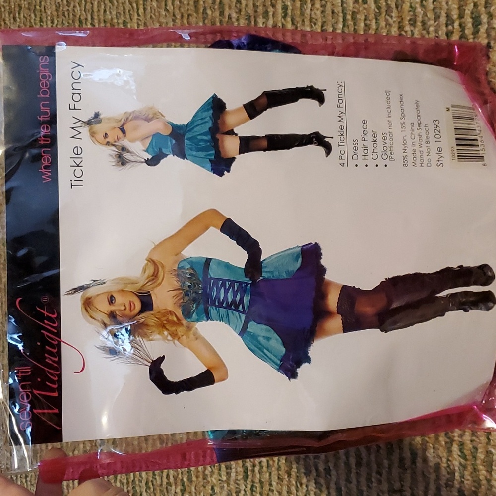 Ladies Peacock 🦚 Tickle my Fancy Adult Halloween Costume sz: Medium